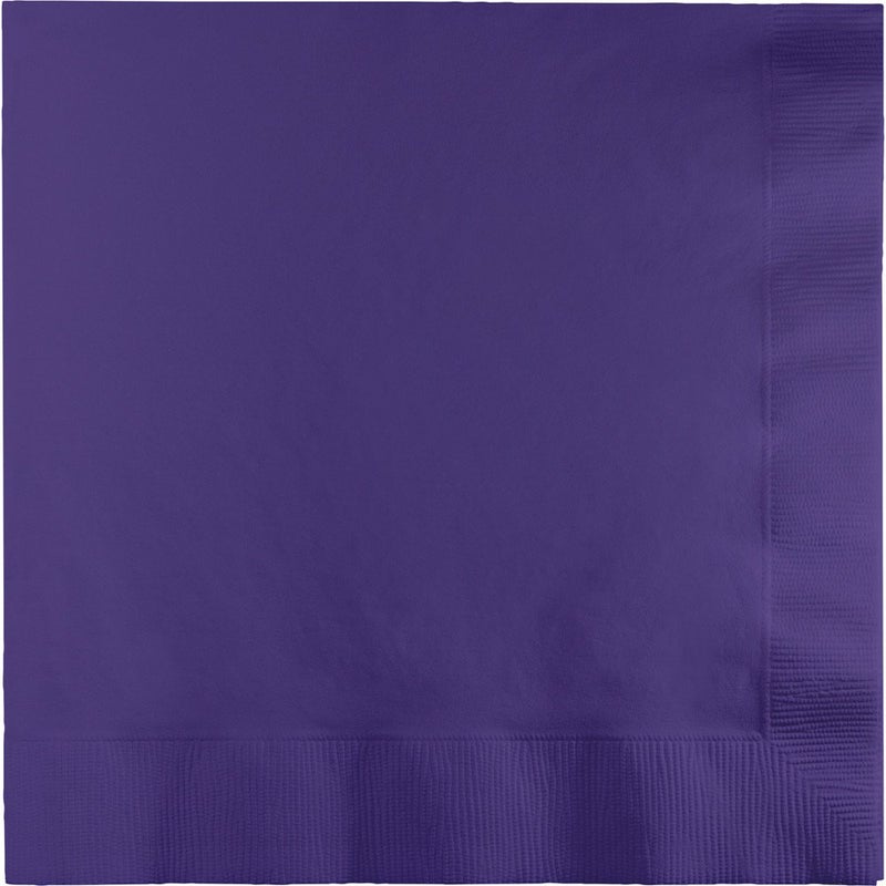 CREATIVE CONVERTING 250-Count Touch of Color 3-Ply Paper Dinner Napkins, Purple - Image 1